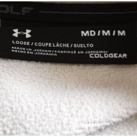 Under Armour Men's Beige/Gray Quarter-Zip Pullover Sz.M EUC. - Picture 7 of 9